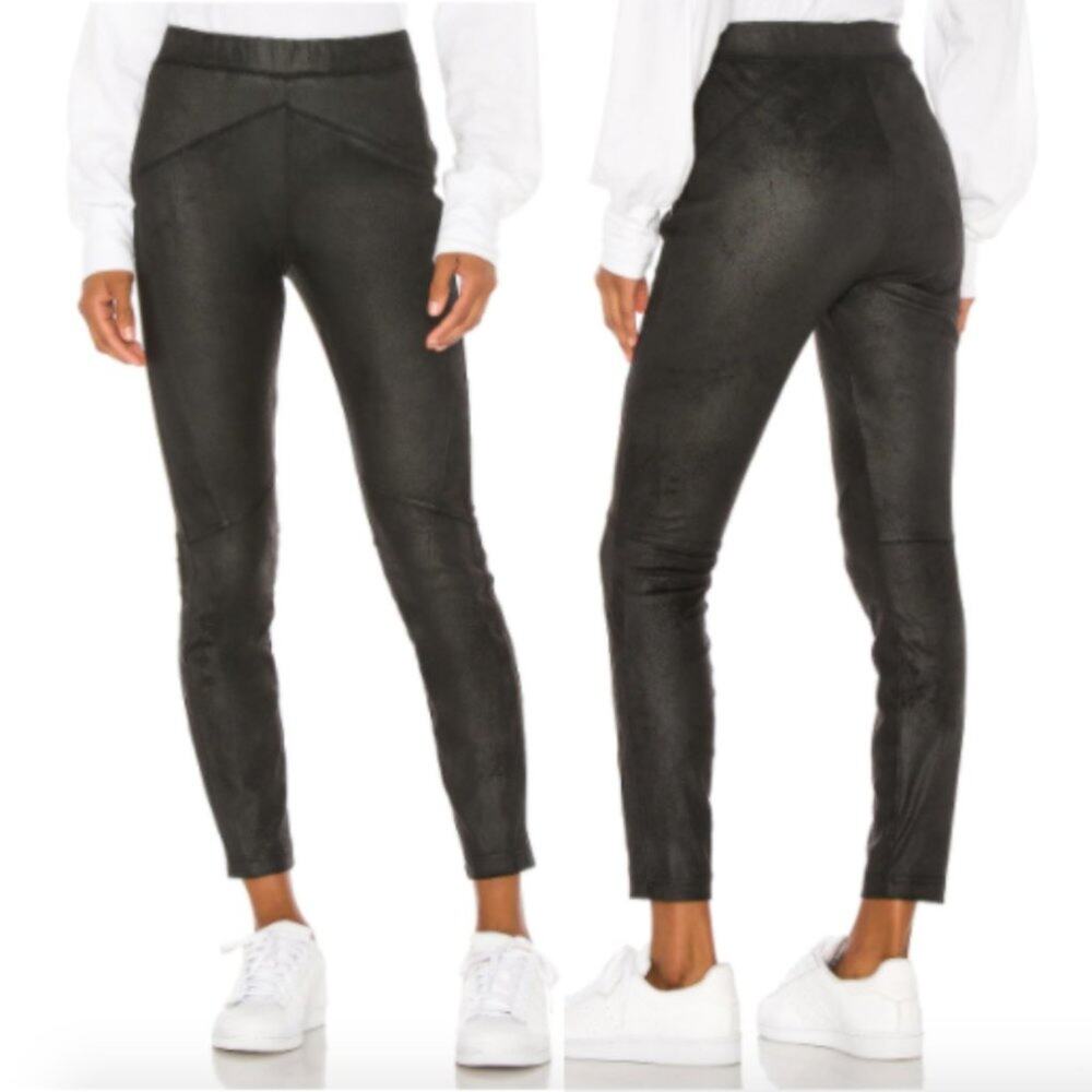 Free People Midnight Vegan Suede Skinny in Black